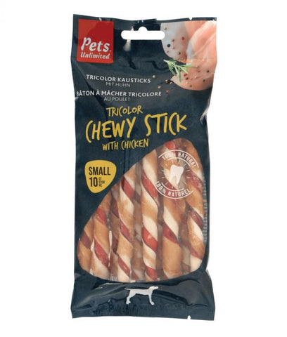 Pets Unlimited Tricolor Chewy Stick