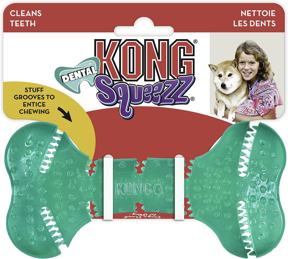 Kong Squeezz Dental Bone Dog Toy