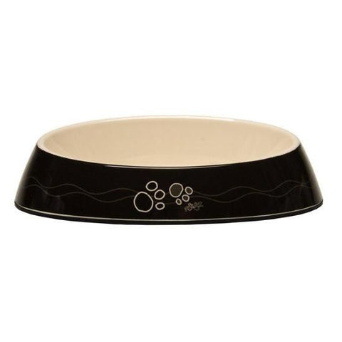 Rogz Cat Fishcake Bowl Black Paws (4603422441525)
