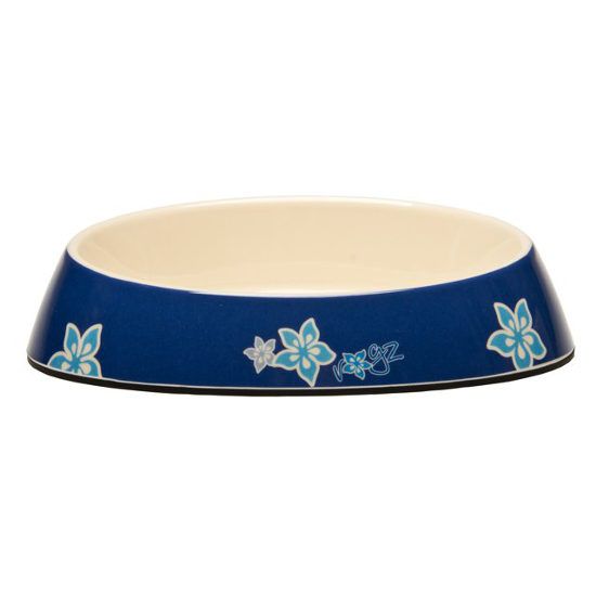 Rogz Cat Fishcake Bowl Blue Floral (4603422670901)