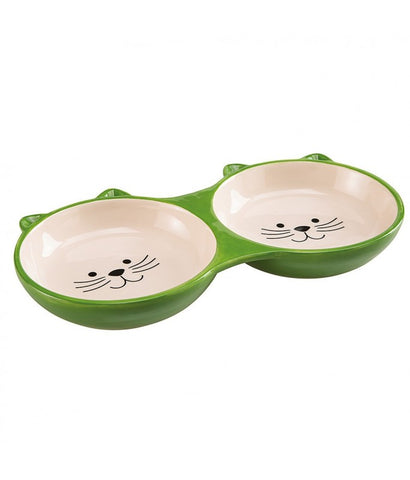 Ferplast Izar Double Ceramic Bowl For Cats - 0.23 L