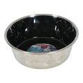 DIAMONDS STAINLESS NON-SLIP DOG BOWLS - BLACK (4615512817717)
