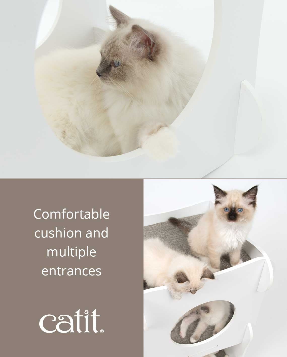 PREMIUM CAT FURNITURE CONDO - WHITE (4605520871477)