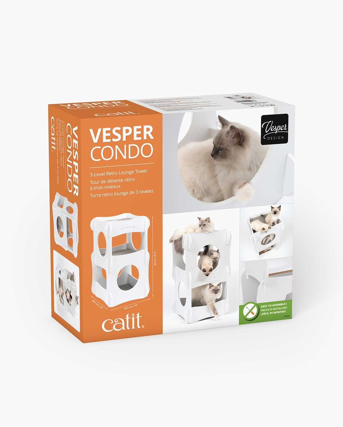 PREMIUM CAT FURNITURE CONDO - WHITE (4605520871477)