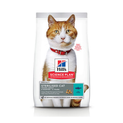 Hill’s Science Plan Sterilised Cat Young Adult Cat Food With Tuna (1.5kg)