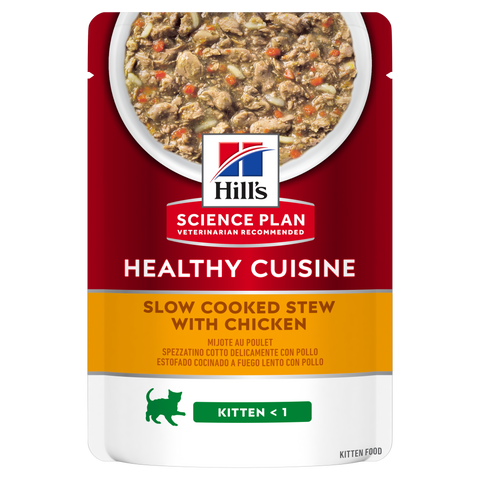 Hill’s SCIENCE PLAN HEALTHY CUISINE Kitten Stew With Chicken Pouches - 12 Pouches