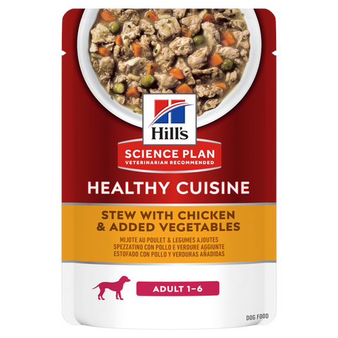 Hill’s SCIENCE PLAN HEALTHY CUISINE Adult Dog Stew With Chicken & Added Vegetables - 12 Pouches