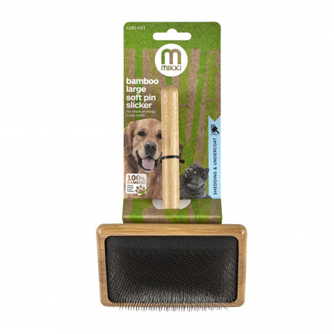 BAMBOO SOFT PIN SLICKER - LARGE