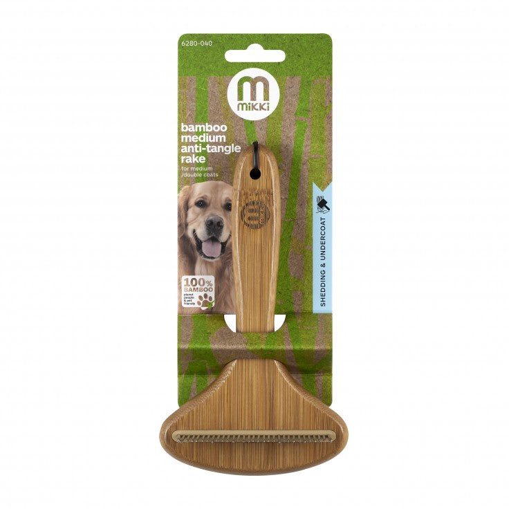 *BAMBOO ANTI-TANGLE RAKE - MEDIUM