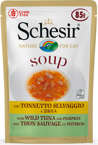 SCHESIR CAT POUCH SOUP- TUNA AND PUMPKINS (85g) (4598988537909)