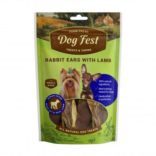 Dog Fest Rabbit ears with lamb for mini-dogs - 55g