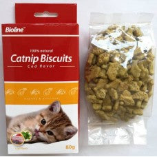 Bioline Catnip Biscuits 80g - Cod Flavour