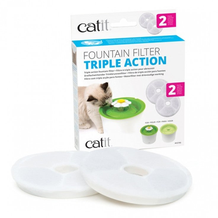 CATIT 2.0 TRIPLE ACTION FILTER - 2 PACK