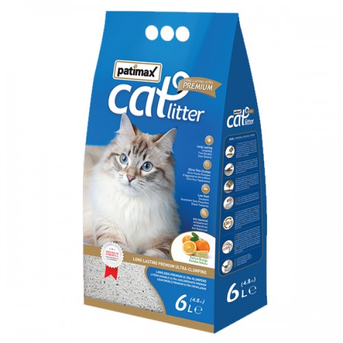 Patimax Premium Ultra Clumping Cat Litter - Orange