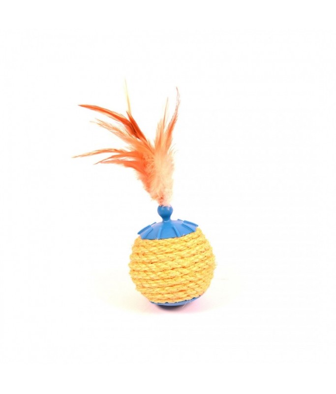 Duvo Cat Treat Ball With Sisal Blue - Cat Toy