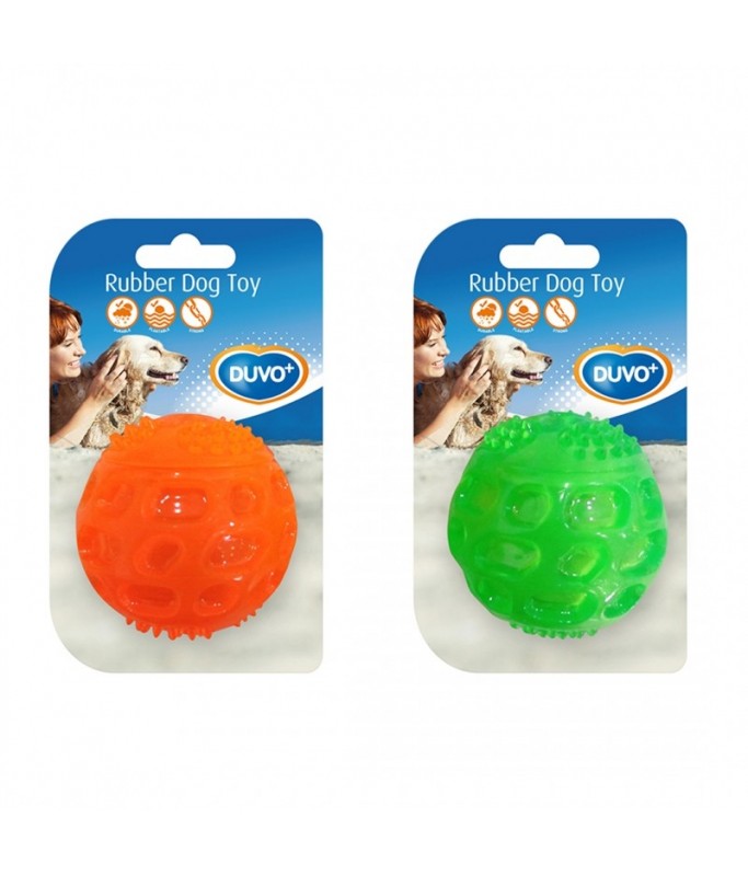 *Duvo Tpr Ball Squeaky Orange/Green 5.5cm