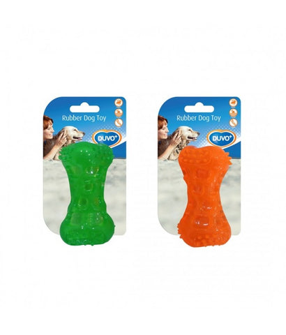 *Duvo Tpr Bone Squeaky Orange/Green 9.5cm