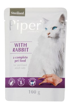 PIPER CAT WITH RABBIT STERILISED 100G