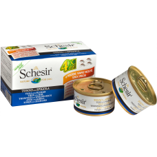 Schesir Dog multi Pack Tuna with Seabass 4X85g