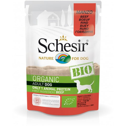 Schesir Bio Dog Pouch Adult Beef
