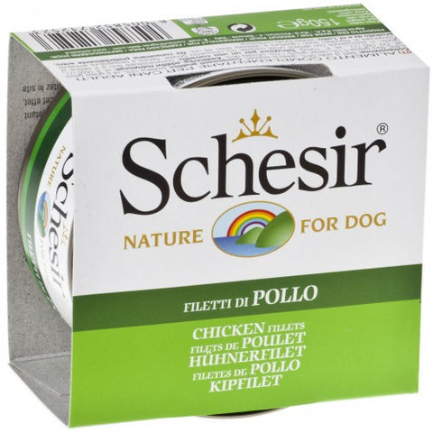 SCHESIR DOG CAN JELLY -CHICKEN FILLETS (150Gg) (4600722325557)