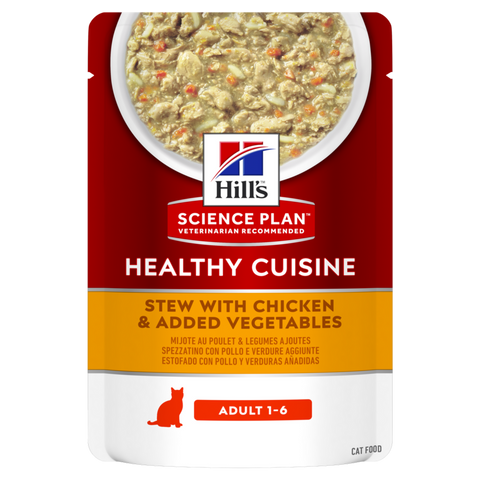 Hill’s SCIENCE PLAN HEALTHY CUISINE Adult Cat Stew With Chicken & Added Vegetables - Pouch