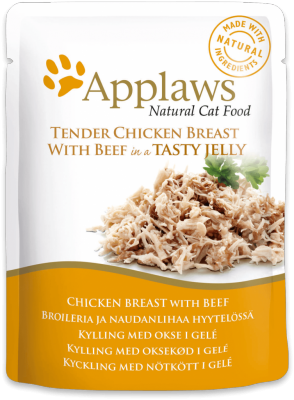 Applaws Cat Chicken with Beef - Jelly Pouch (4596735344693)