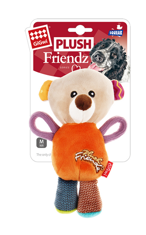 *GiGwi Bear Plush Friendz With Squeaker