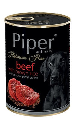 *Piper Animals Wet Food with Beef & Brown Rice 400g