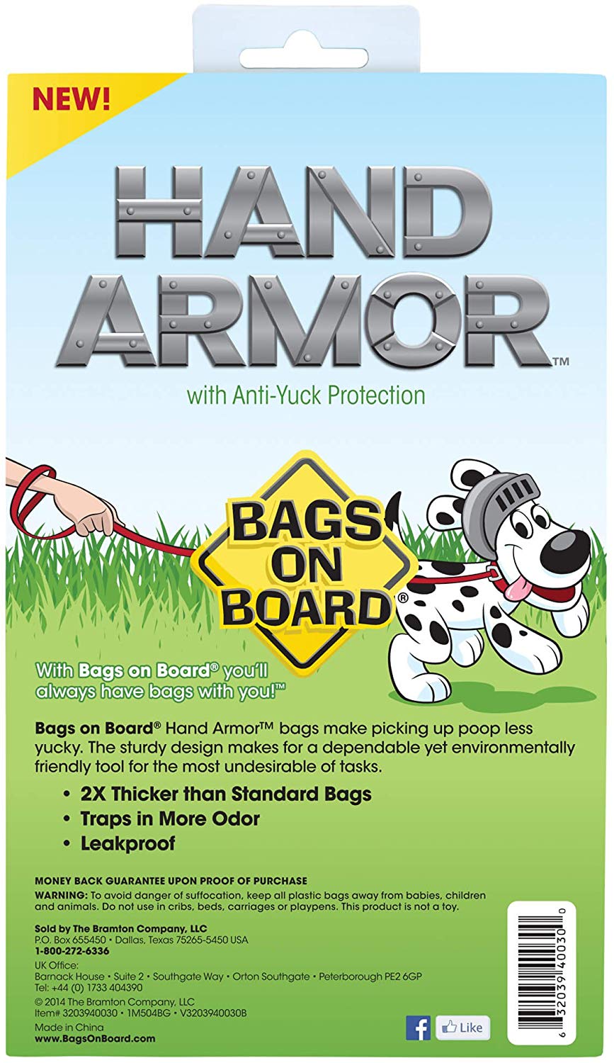 BOB Hand Armor with Extra Thick Pick Up Bags (100bags)