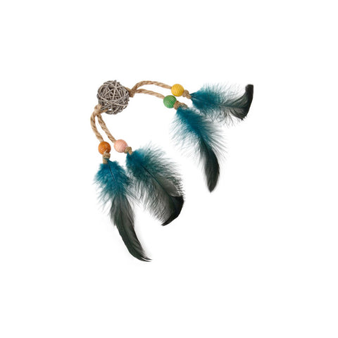 *Eco Line Catch Scratch with Rattle Wood / Feather / Rattan