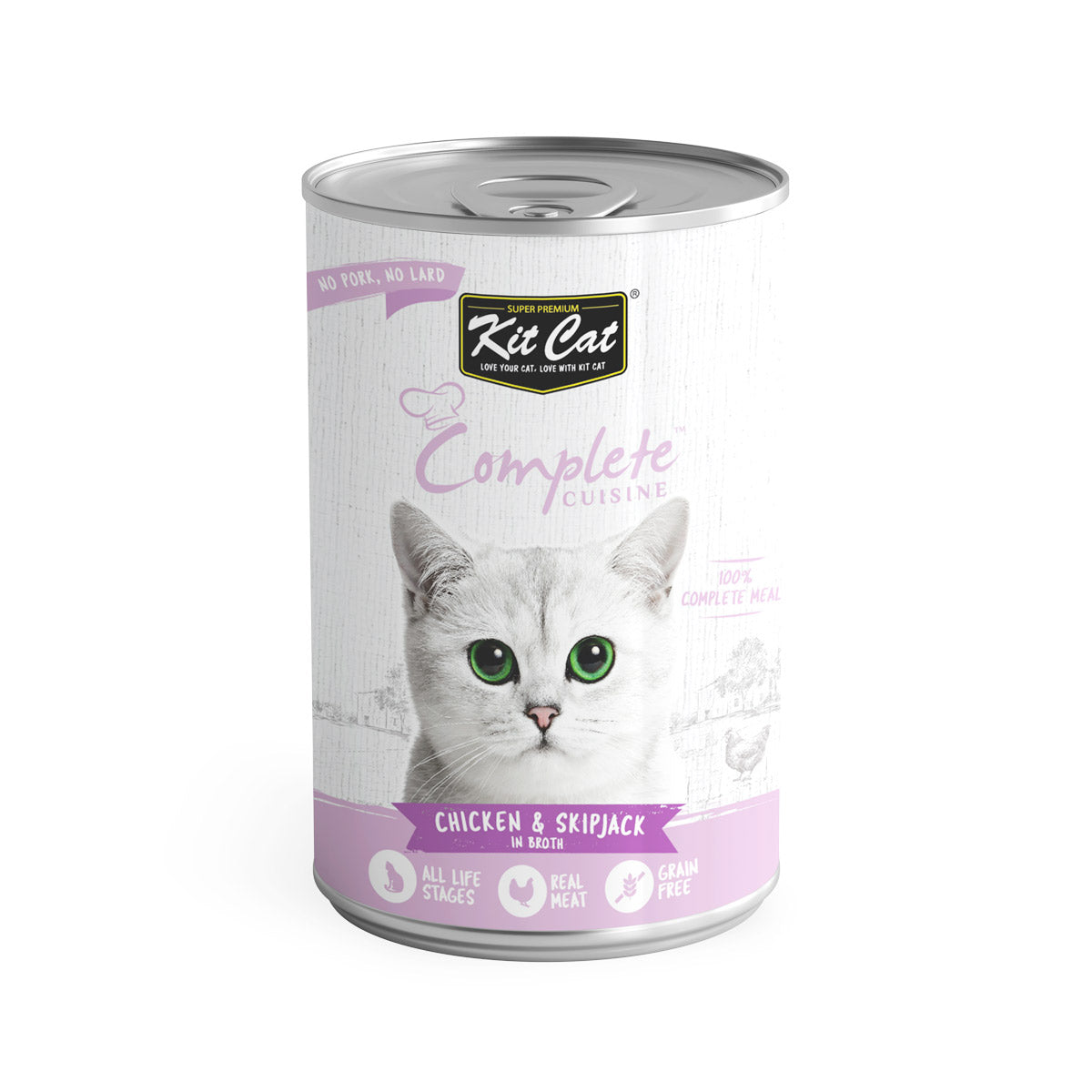 Kit Cat Complete Cuisine Chicken And Skipjack In Broth 150g