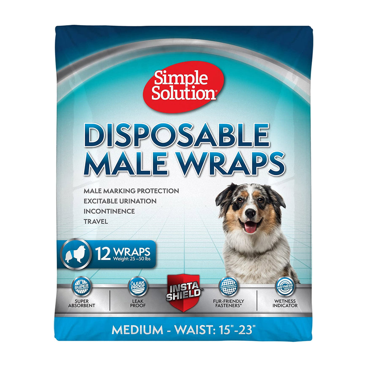 *Simple Solution Disposable Male Dog Wraps