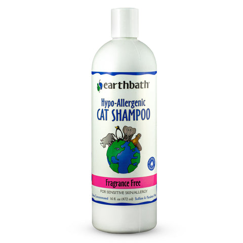*earthbath® Hypo-Allergenic Cat Shampoo, Fragrance Free, for Sensitive Skin, Made in USA, 16 oz