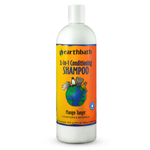 *earthbath® 2-in-1 Conditioning Shampoo, Mango Tango®, Conditions & Detangles, Made in USA, 16 oz