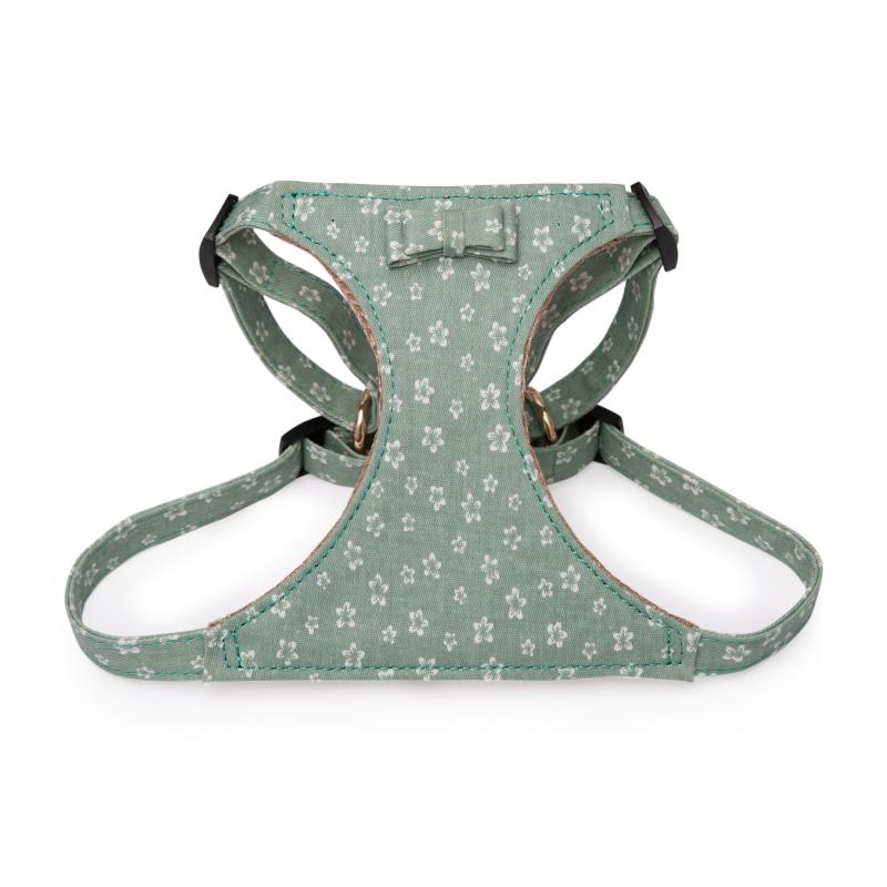 *PAWSITIV HANDMADE EASY WALK HARNESS DAISY GREEN
