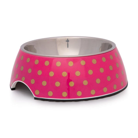 ROUND CLASSIC DESIGN BOWL - POLKA - PINK