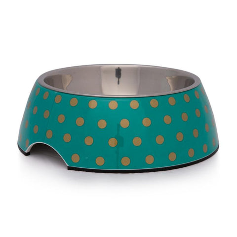 ROUND CLASSIC DESIGN BOWL - POLKA - GREEN