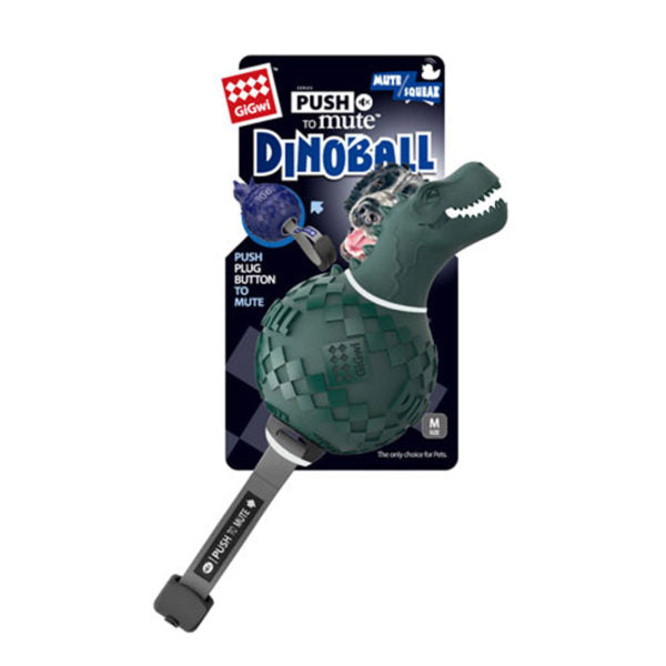 Gigwi Dinoball T-Rex ‘Push To Mute’ Lake Blue