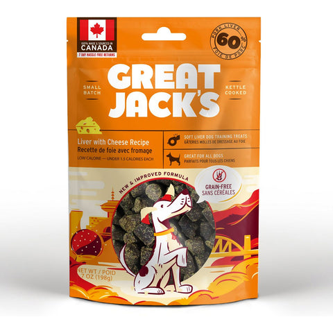 Great Jack’s Liver with Cheese Recipe Grain-Free Dog Treats 7oz / 198gm