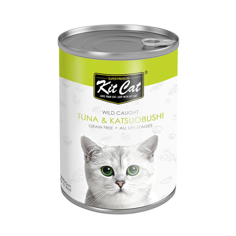 Kit Cat Wild Caught Tuna with Katsuobushi Canned Cat Food (400g) (4597824618549)