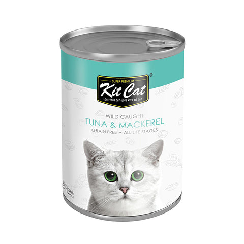 Kit Cat Wild Caught Tuna with Mackerel Canned Cat Food (400g) (4597825011765)