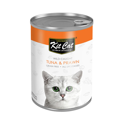 Kit Cat Wild Caught Tuna with Prawn Canned Cat Food (400g) (4597825142837)