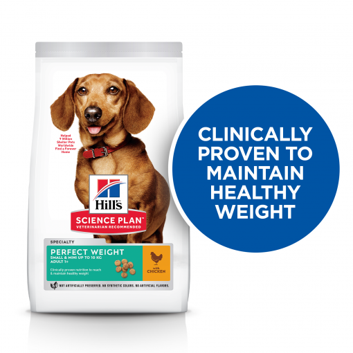 Science Plan Perfect Weight Small & Mini Adult Dog Food With Chicken (1.5kg) (4595877543989)