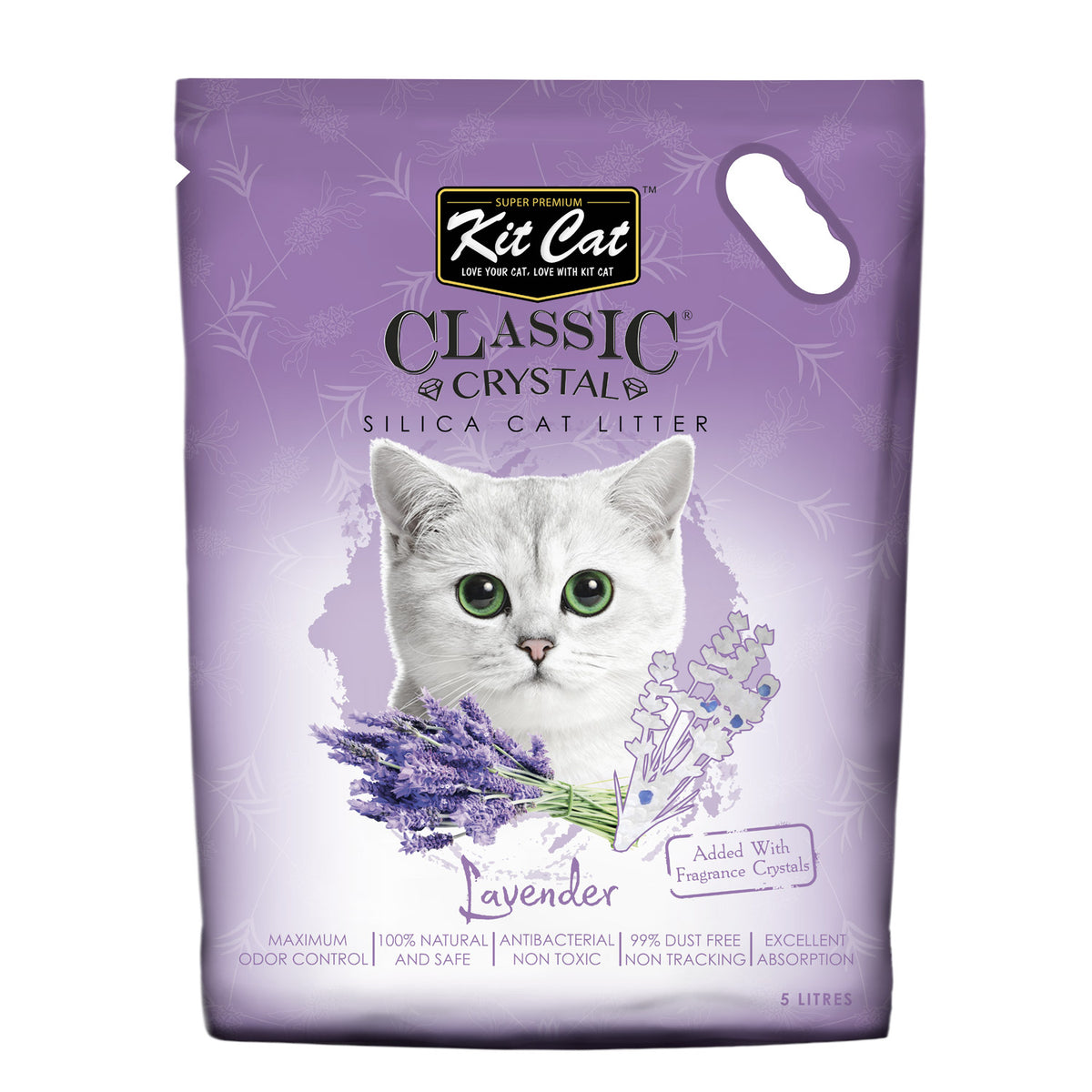 Kit Cat Classic Crystal Cat Litter – Lavender (5 Litres)