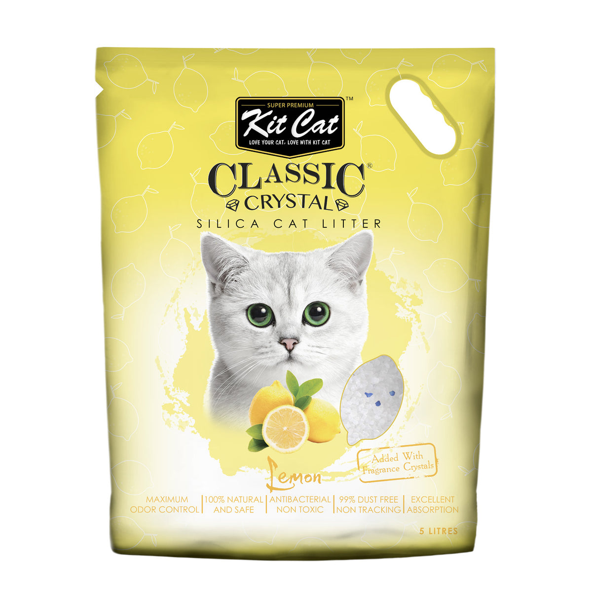 Kit Cat Classic Crystal Cat Litter – Lemon (5 Litres)