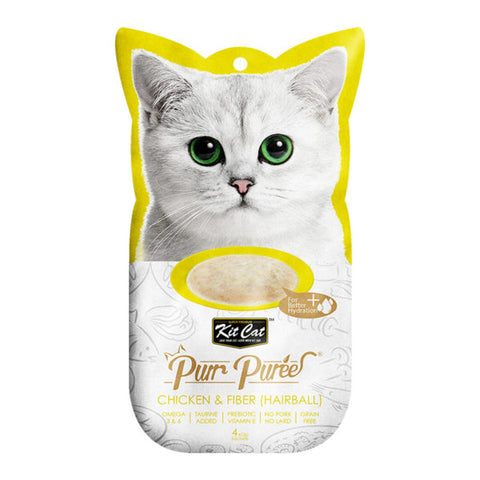 Kit Cat Purr Puree Chicken & Fiber (Hairball) (4598422011957)