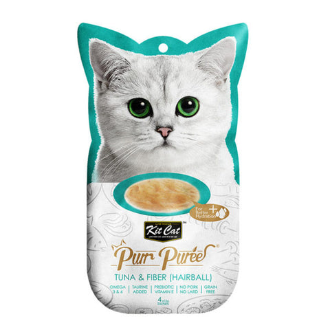 Kit Cat Purr Puree Tuna & Fiber (Hairball) (4598410346549)