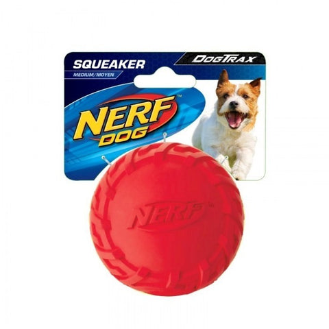 TIRE SQUEAK BALL GREEN/RED - SMALL (4603639070773)