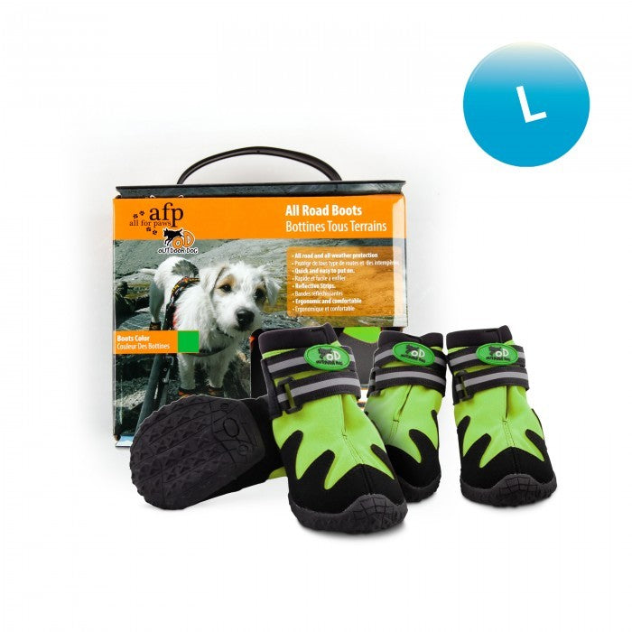 OUTDOOR DOG SHOES - GREEN / L (4603456651317)